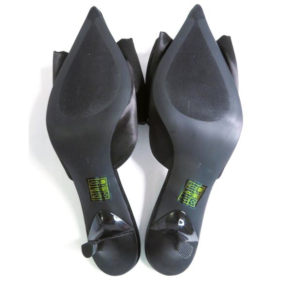 Jeffrey Campbell Dark Satin Bow Heels - Picture 9 of 10